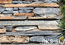 Облицовочный камень RKS SLATE Rusty Black Quartz Strips