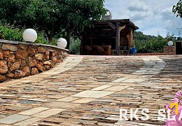 Облицовочный камень RKS SLATE Rusty Black Quartz Strips