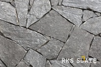 Облицовочный камень для фасада RKS SLATE Monsoon Black Quartz Loose