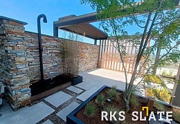 Облицовочный камень RKS SLATE Rusty Black Quartz Strips