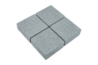Гранитная брусчатка RKS SLATE Сильвер Пёрл (Silver Pearl), пиленая 100х100 мм на дорожке | Купить гранитную брусчатку в Костромой | Мощение, ландшафтный дизайн