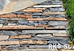 Облицовочный камень RKS SLATE Rusty Black Quartz Strips