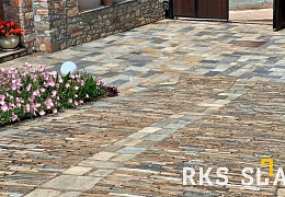 Облицовочный камень RKS SLATE Rusty Black Quartz Strips