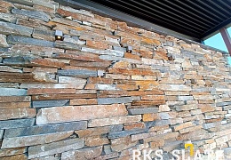 Облицовочный камень RKS SLATE Rusty Black Quartz Strips