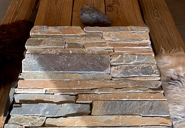 Облицовочный камень RKS SLATE Rusty Black Quartz Strips